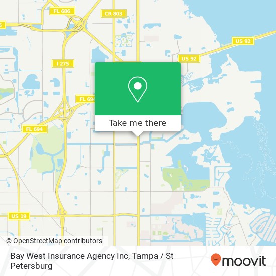 Bay West Insurance Agency Inc map