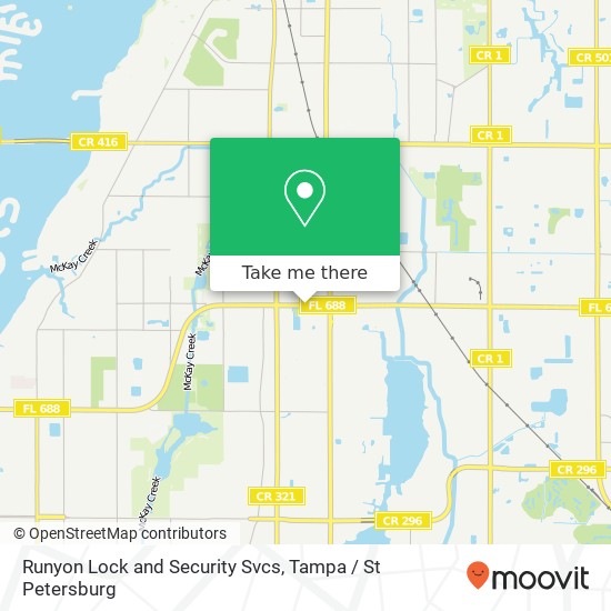 Mapa de Runyon Lock and Security Svcs