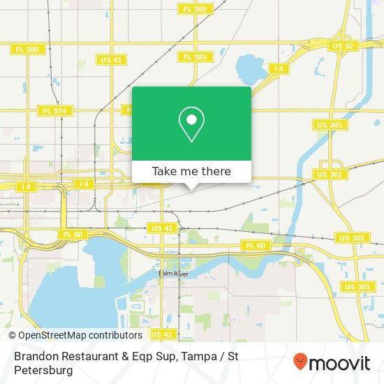 Brandon Restaurant & Eqp Sup map