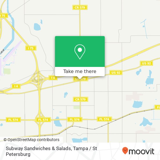 Mapa de Subway Sandwiches & Salads