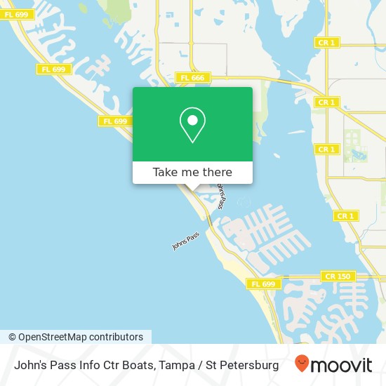 Mapa de John's Pass Info Ctr Boats