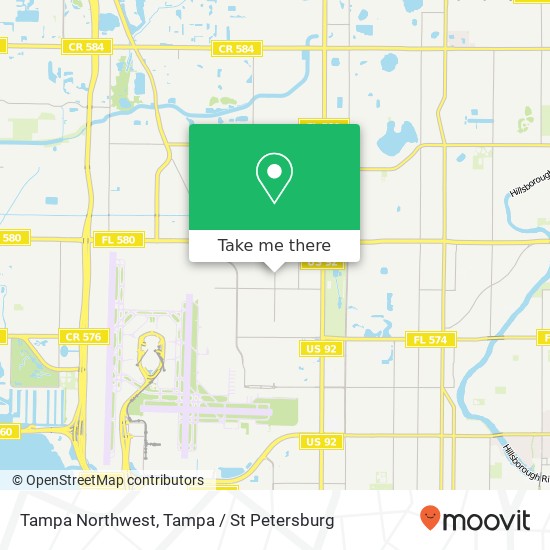 Tampa Northwest map