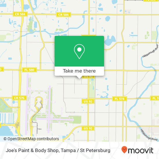 Joe's Paint & Body Shop map