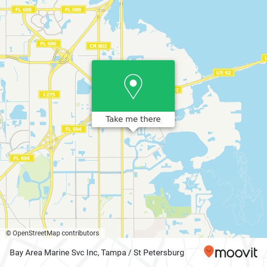 Bay Area Marine Svc Inc map