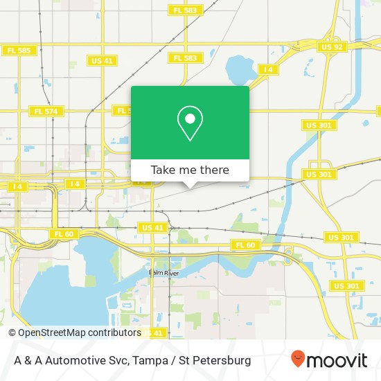 A & A Automotive Svc map