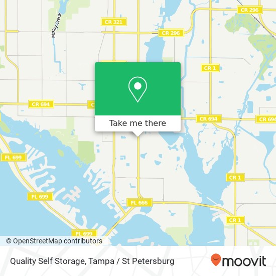 Quality Self Storage map