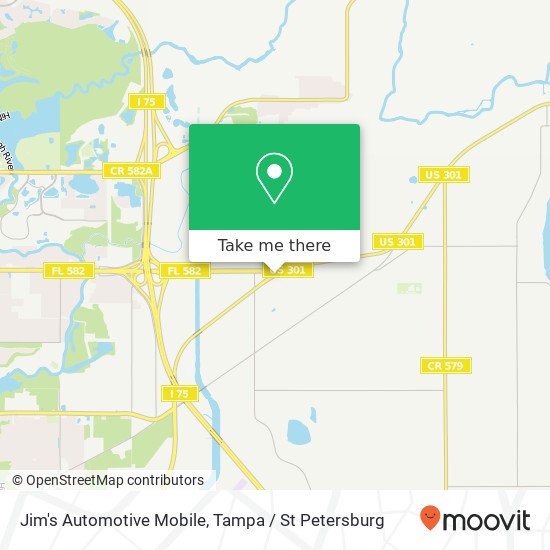 Jim's Automotive Mobile map