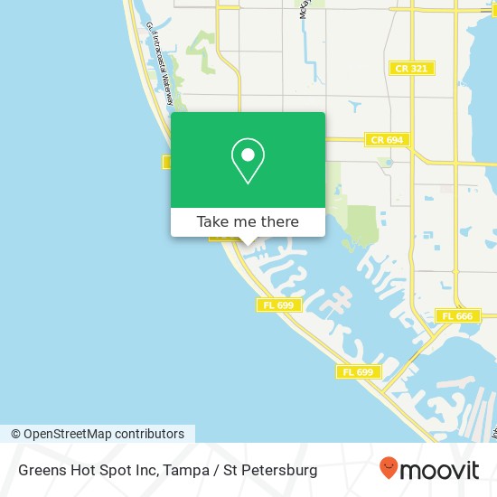 Mapa de Greens Hot Spot Inc