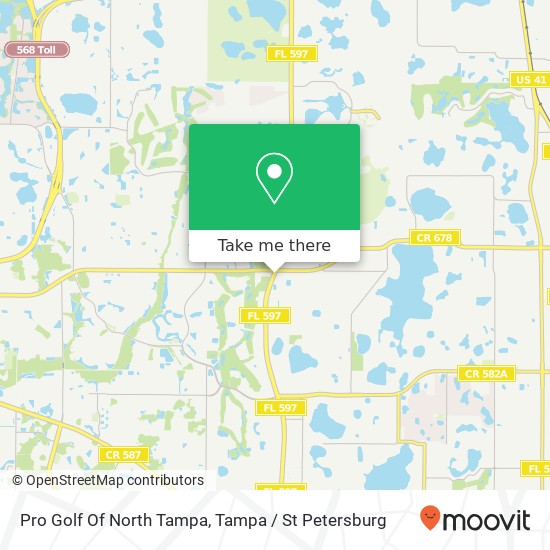 Pro Golf Of North Tampa map