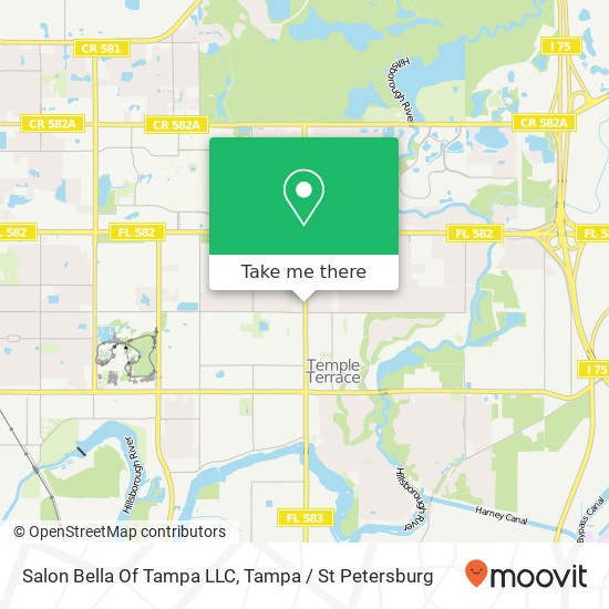 Mapa de Salon Bella Of Tampa LLC