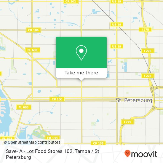 Mapa de Save- A - Lot Food Stores 102