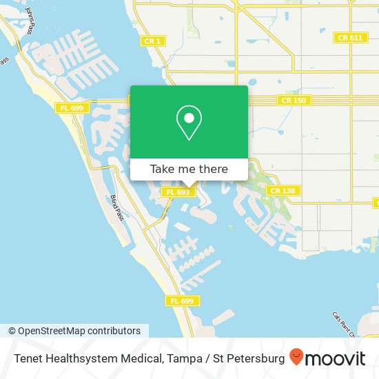 Tenet Healthsystem Medical map