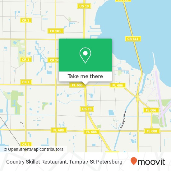 Mapa de Country Skillet Restaurant