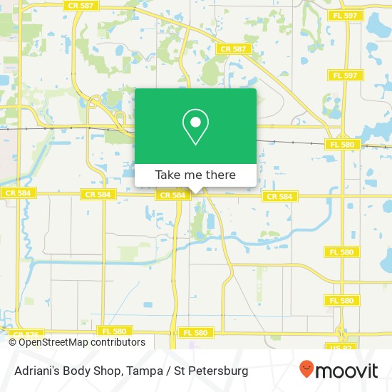 Adriani's Body Shop map