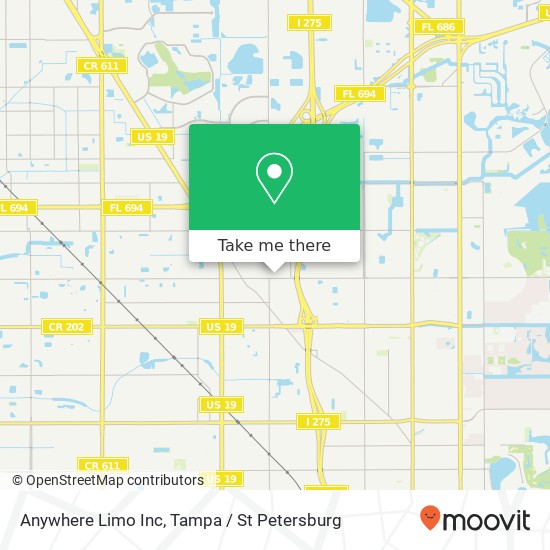 Anywhere Limo Inc map