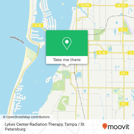 Lykes Center-Radiation Therapy map