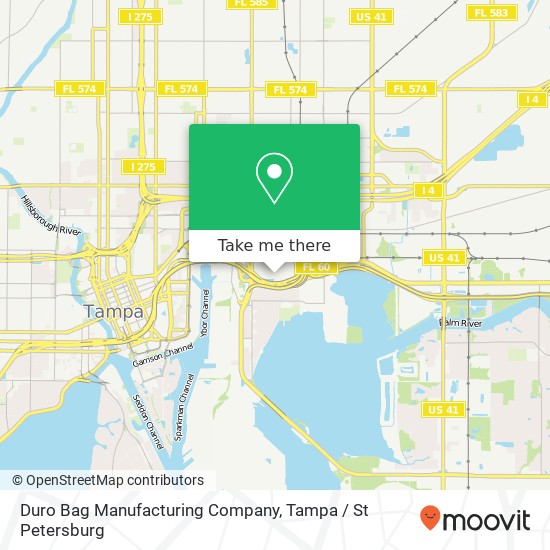 Mapa de Duro Bag Manufacturing Company