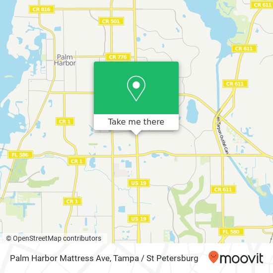 Palm Harbor Mattress Ave map