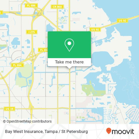 Bay West Insurance map