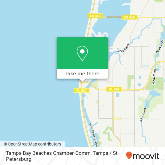 Mapa de Tampa Bay Beaches Chamber-Comm