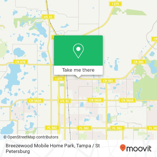 Breezewood Mobile Home Park map