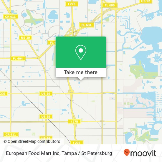 Mapa de European Food Mart Inc
