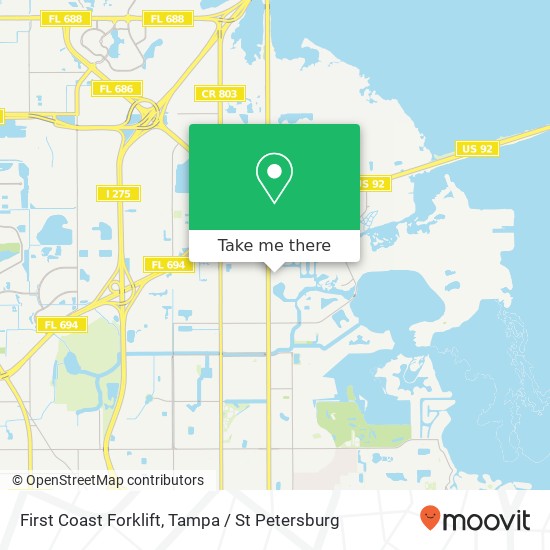 First Coast Forklift map