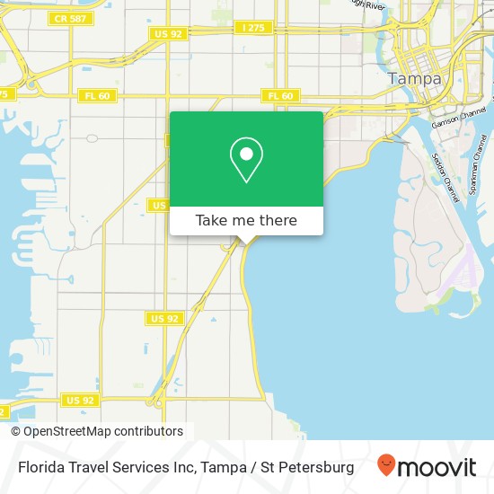 Mapa de Florida Travel Services Inc