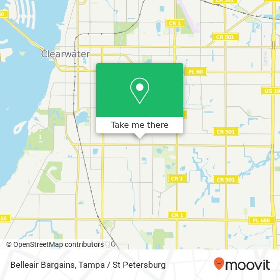 Belleair Bargains map