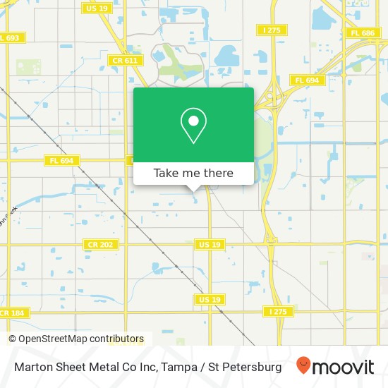 Mapa de Marton Sheet Metal Co Inc