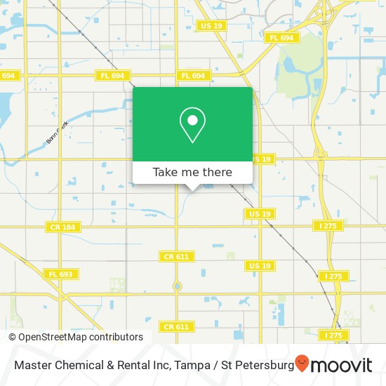 Mapa de Master Chemical & Rental Inc