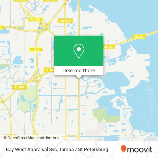 Bay West Appraisal Svc map