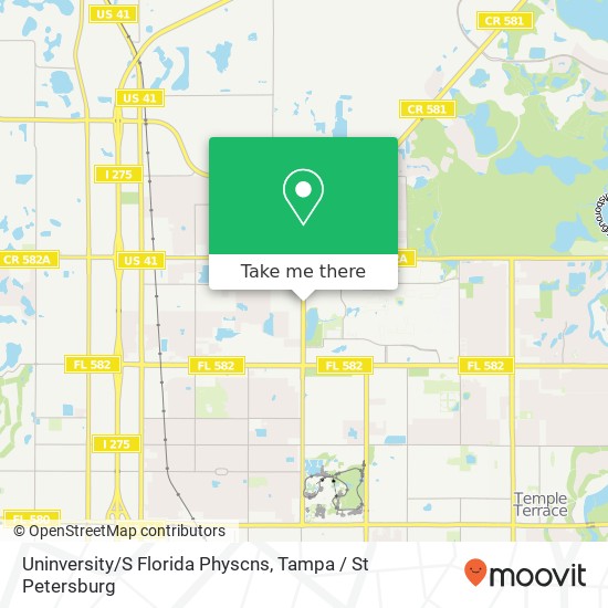 Mapa de Uninversity/S Florida Physcns