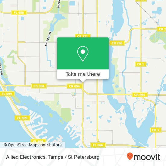 Allied Electronics map