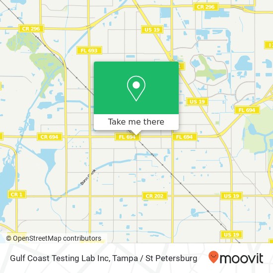 Mapa de Gulf Coast Testing Lab Inc