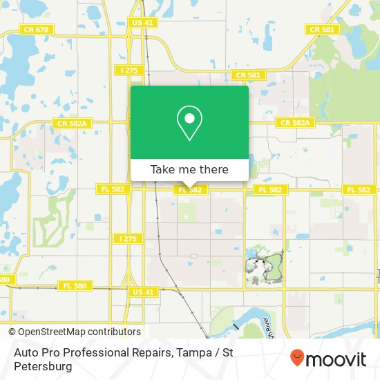 Mapa de Auto Pro Professional Repairs