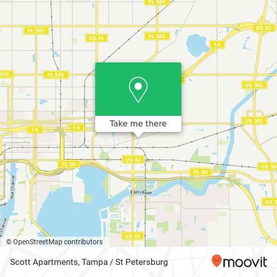 Mapa de Scott Apartments