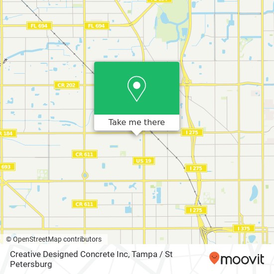 Mapa de Creative Designed Concrete Inc