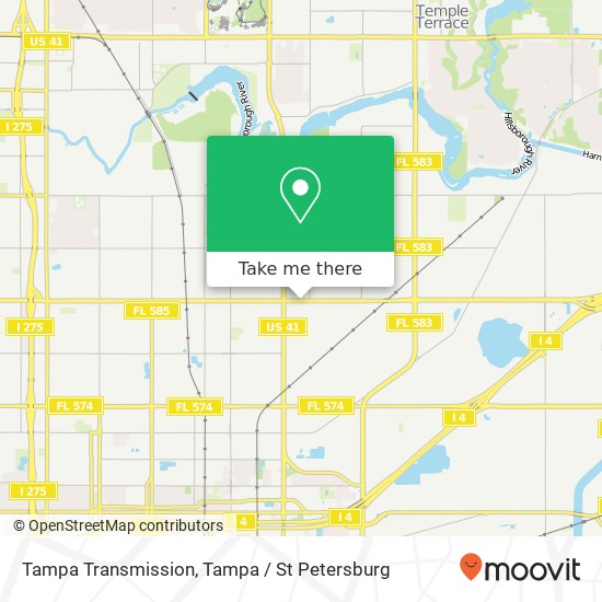 Mapa de Tampa Transmission