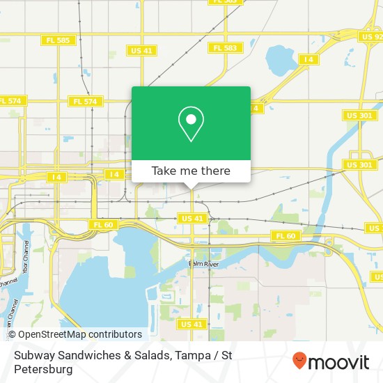 Mapa de Subway Sandwiches & Salads