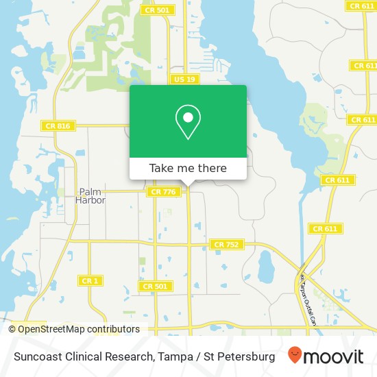 Suncoast Clinical Research map