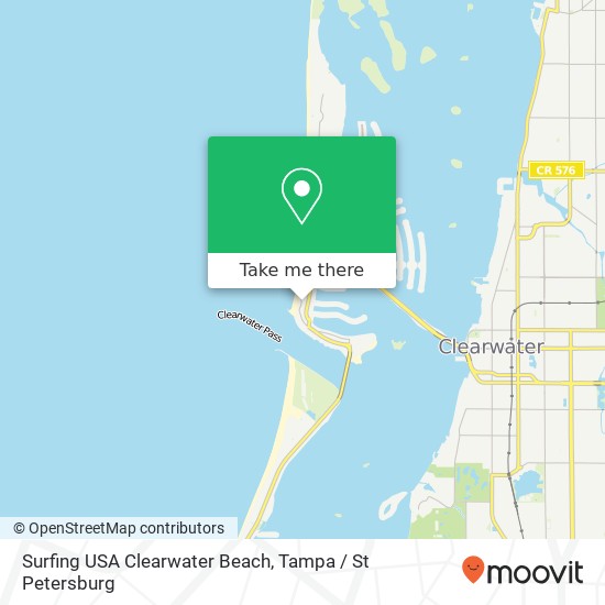 Mapa de Surfing USA Clearwater Beach