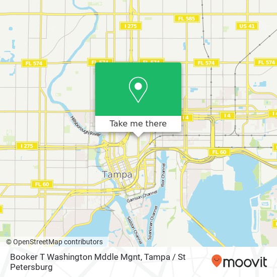 Booker T Washington Mddle Mgnt map