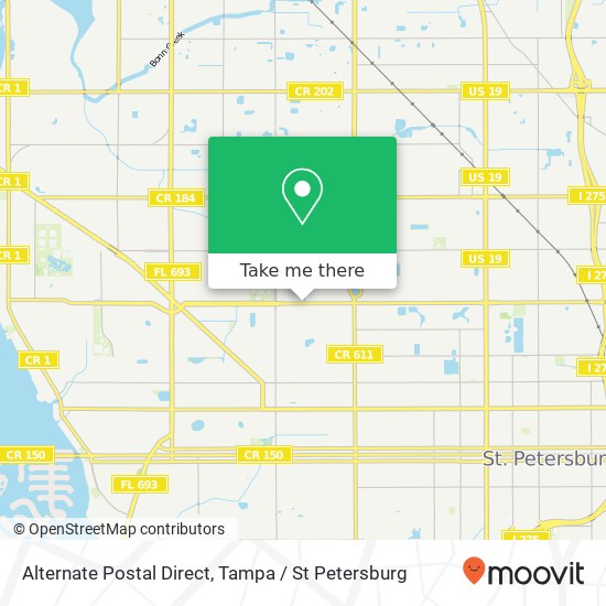 Alternate Postal Direct map