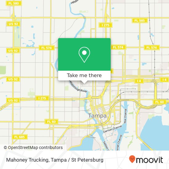 Mahoney Trucking map