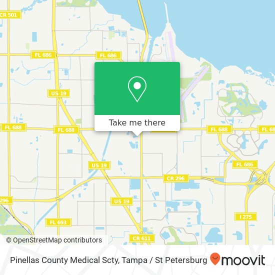Pinellas County Medical Scty map