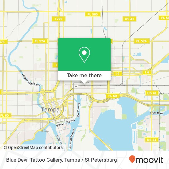 Mapa de Blue Devil Tattoo Gallery