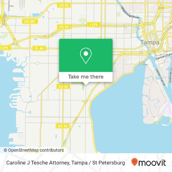 Caroline J Tesche Attorney map