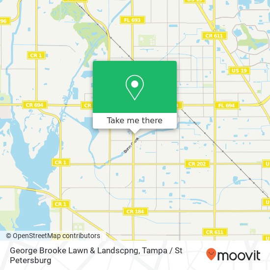 George Brooke Lawn & Landscpng map