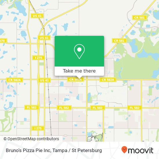 Bruno's Pizza Pie Inc map